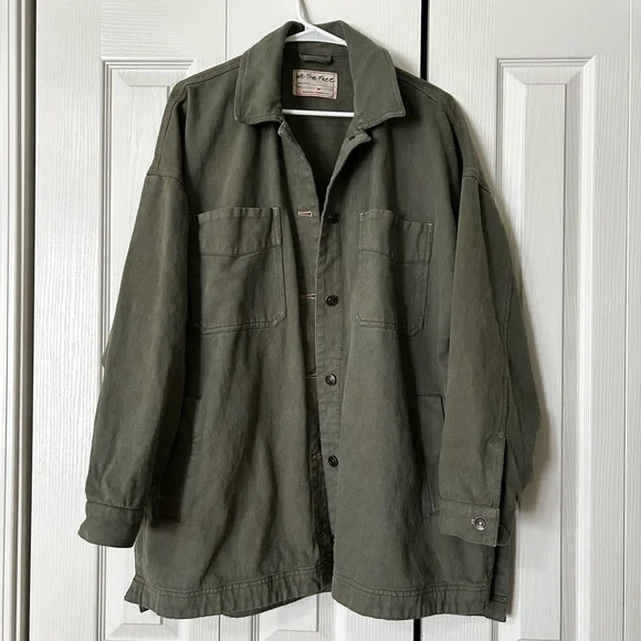 We The Free Madison City Denim Jacket olive green - Picture 2 of 4